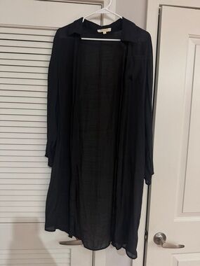 NWOT Rebellion Black Sheer Longline Camisole Cover-Up